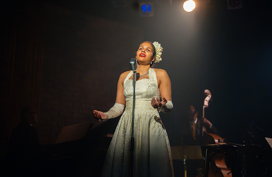 Zahra Newman as Billie Holiday (photograph by Matt Byrne).